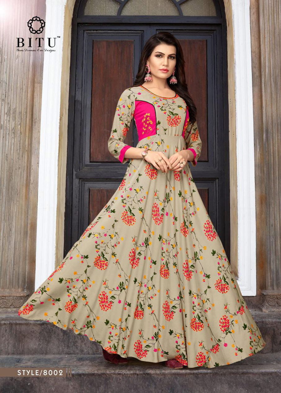 Muskaan Vol-3 Bitu Designer Discharge Print with Foil Kurta Muskaan Vol-3 Bitu Designer Discharge Print with Foil Kurta